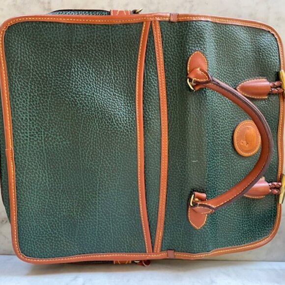 DOONEY & BOURKE AWL Green Pebbled Leather Large Double Pocket Outback Purse - Picture 4 of 17